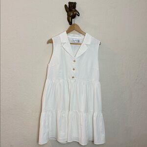 JJs House White Sleeveless Midi Dress size XL